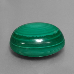 9.57캐럿 천연 여러 가지 빛깔의 녹색 말라카이트, 타원형 컷, 14×11.2 mm, 불투명체