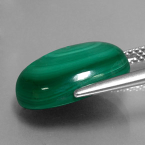 10.63캐럿 천연 여러 가지 빛깔의 녹색 공작석, 타원형 컷, 불투명체