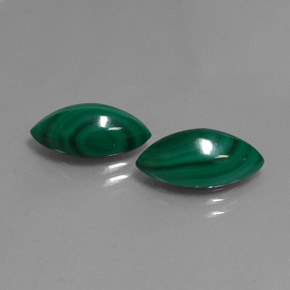 캐럿 천연 여러 가지 빛깔의 녹색 말라카이트 보석, 마퀴즈, 13.8×7.2 mm, 불투명체