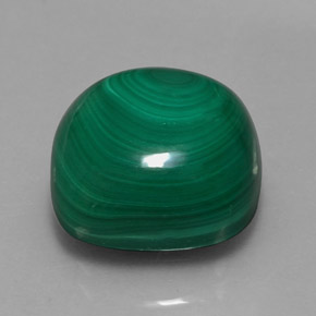 15.20캐럿 천연 여러 가지 빛깔의 녹색 말라카이트, 쿠션 컷, 13.1×13 mm, 불투명체