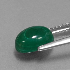 3.17캐럿 천연 여러 가지 빛깔의 녹색 말라카이트, 타원형 컷, 9.2×6.9 mm, 불투명체