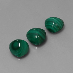 캐럿 천연 여러 가지 빛깔의 녹색 말라카이트 보석, 트릴리언, 8.1×8 mm, 불투명체
