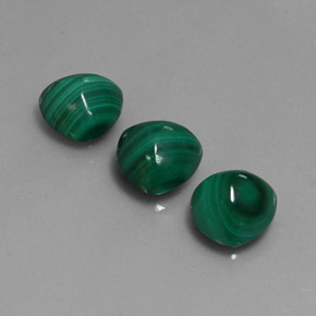 캐럿 천연 여러 가지 빛깔의 녹색 말라카이트 보석, 트릴리언, 8.1×8 mm, 불투명체