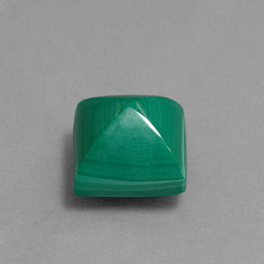 4.15캐럿 천연 여러 가지 빛깔의 녹색 말라카이트, 스퀘어, 8.2×8.1 mm, 불투명체