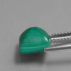 4.15캐럿 천연 여러 가지 빛깔의 녹색 말라카이트, 스퀘어, 8.2×8.1 mm, 불투명체