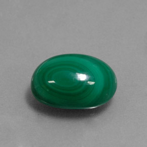 4.97캐럿 천연 여러 가지 빛깔의 녹색 말라카이트, 타원형 컷, 11×8.3 mm, 불투명체