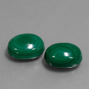 캐럿 천연 여러 가지 빛깔의 녹색 말라카이트 보석, 타원형 컷, 10.3×8.2 mm, 불투명체
