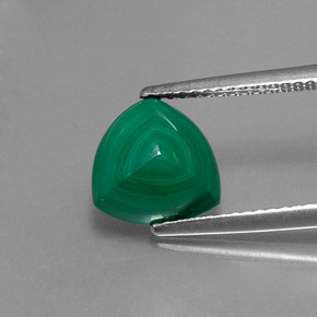 3.02캐럿 천연 여러 가지 빛깔의 녹색 말라카이트, 트릴리언, 9.3×9.1 mm, 불투명체