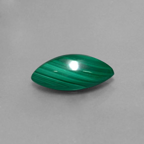 3.43캐럿 천연 여러 가지 빛깔의 녹색 말라카이트, 마퀴즈, 13.1×6.8 mm, 불투명체