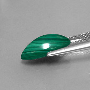 3.43캐럿 천연 여러 가지 빛깔의 녹색 말라카이트, 마퀴즈, 13.1×6.8 mm, 불투명체