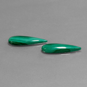 캐럿 천연 여러 가지 빛깔의 녹색 말라카이트 보석, 배 모양, 18×5 mm, 불투명체