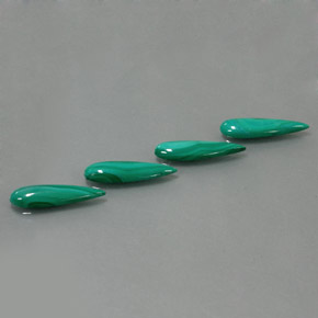 8.46캐럿 천연 여러 가지 빛깔의 녹색 말라카이트 보석, 배 모양, 17.8×5 mm, 불투명체