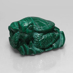 274.20캐럿 천연 여러 가지 빛깔의 녹색 말라카이트, 멋진 모양, 36.8×34.5 mm, 불투명체