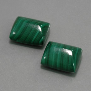 캐럿 천연 여러 가지 빛깔의 녹색 말라카이트 보석, 바게트, 13.4×11.4 mm, 불투명체