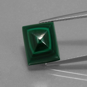 8.63캐럿 천연 여러 가지 빛깔의 녹색 공작석, 바게트, 불투명체