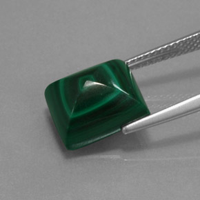 8.63캐럿 천연 여러 가지 빛깔의 녹색 공작석, 바게트, 불투명체