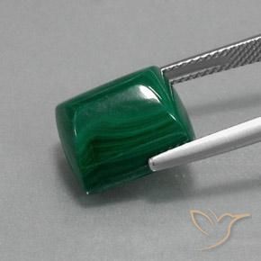 13.94캐럿 천연 녹색 공작석, 바게트, 불투명체