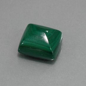 12.79캐럿 천연 여러 가지 빛깔의 녹색 말라카이트, 바게트, 12.4×11 mm, 불투명체