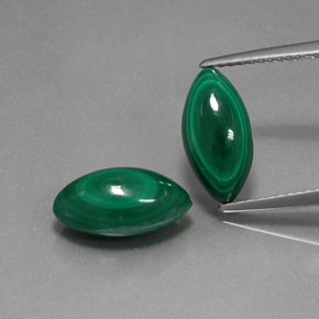 캐럿 천연 여러 가지 빛깔의 녹색 말라카이트 보석, 마퀴즈, 12.6×6.7 mm, 불투명체