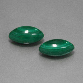 캐럿 천연 여러 가지 빛깔의 녹색 말라카이트 보석, 마퀴즈, 12.6×6.7 mm, 불투명체