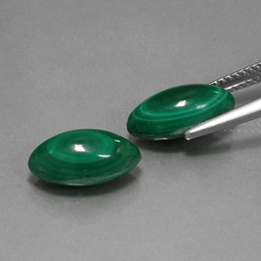 캐럿 천연 여러 가지 빛깔의 녹색 말라카이트 보석, 마퀴즈, 12.6×6.7 mm, 불투명체