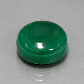 15.99캐럿 천연 여러 가지 빛깔의 녹색 말라카이트, 라운드 컷, 14.31 mm, 불투명체