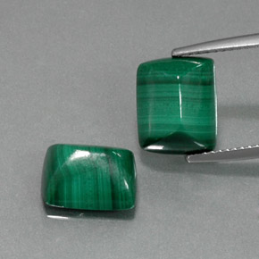 캐럿 천연 여러 가지 빛깔의 녹색 말라카이트 보석, 바게트, 10.9×9 mm, 불투명체