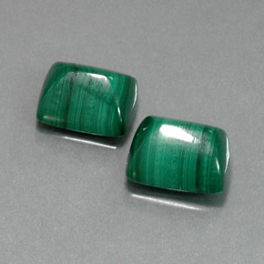 캐럿 천연 여러 가지 빛깔의 녹색 말라카이트 보석, 바게트, 10.9×9 mm, 불투명체