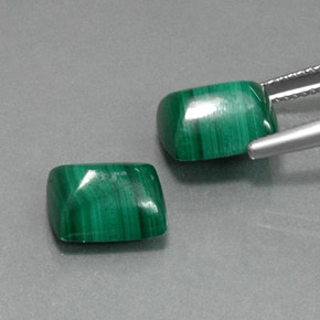 캐럿 천연 여러 가지 빛깔의 녹색 말라카이트 보석, 바게트, 10.9×9 mm, 불투명체