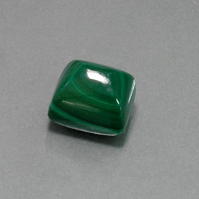 9.05캐럿 천연 여러 가지 빛깔의 녹색 말라카이트, 바게트, 10.3×8.9 mm, 불투명체