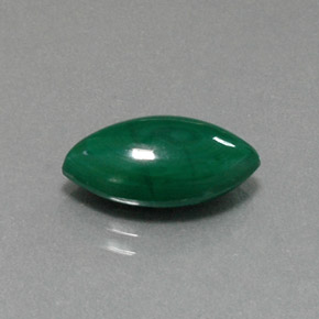 6.74캐럿 천연 여러 가지 빛깔의 녹색 말라카이트, 마퀴즈, 15.9×8.1 mm, 불투명체