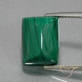 13.82ct 자연스러운 녹색 공작석, 바게트, 불투명체