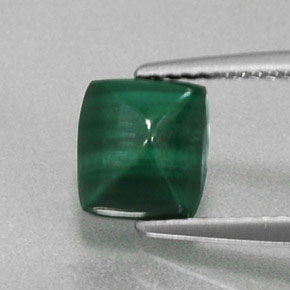 2.17캐럿 천연 여러 가지 빛깔의 녹색 말라카이트, 바게트, 7.2×6.6 mm, 불투명체