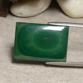 17.71캐럿 천연 미디엄 그린 말라카이트, 바게트, 21.9×15.3 mm, 불투명체
