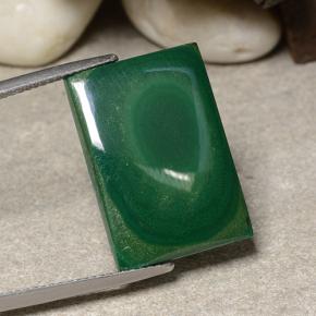 17.71캐럿 천연 미디엄 그린 말라카이트, 바게트, 21.9×15.3 mm, 불투명체