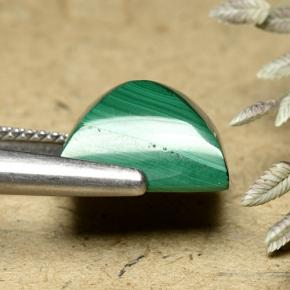 8.42캐럿 천연 미디엄 그린 공작석, 바게트, 불투명체