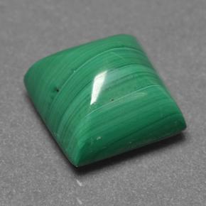 4.58캐럿 천연 여러 가지 빛깔의 녹색 말라카이트, 스퀘어, 8.9×8.7 mm, 불투명체