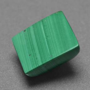 4.58캐럿 천연 여러 가지 빛깔의 녹색 말라카이트, 스퀘어, 8.9×8.7 mm, 불투명체