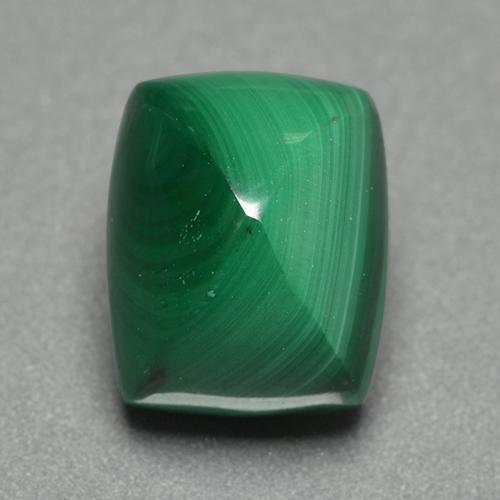 7.49캐럿 천연 따뜻한 녹색 말라카이트, 쿠션 컷, 11.1×9.1 mm, 불투명체