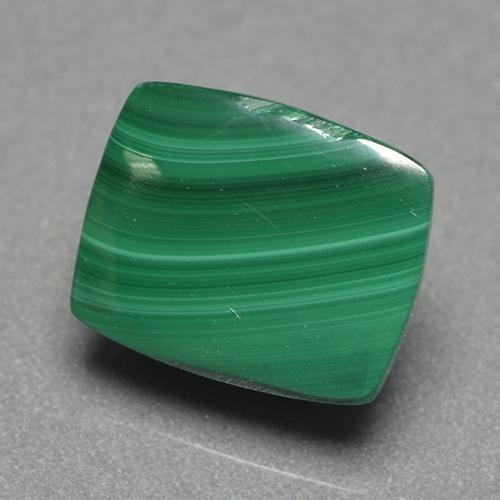 7.49캐럿 천연 따뜻한 녹색 말라카이트, 쿠션 컷, 11.1×9.1 mm, 불투명체