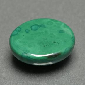 5.08캐럿 천연 여러 가지 빛깔의 녹색 말라카이트, 타원형 컷, 10.9×9.1 mm, 불투명체