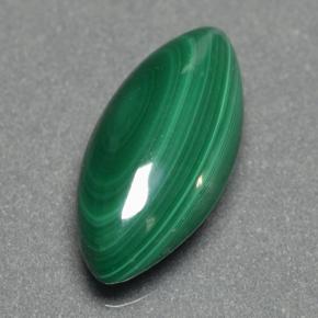 2.85캐럿 천연 여러 가지 빛깔의 녹색 말라카이트, 마퀴즈, 13×6.2 mm, 불투명체