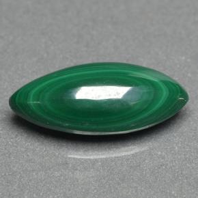 2.85캐럿 천연 여러 가지 빛깔의 녹색 말라카이트, 마퀴즈, 13×6.2 mm, 불투명체