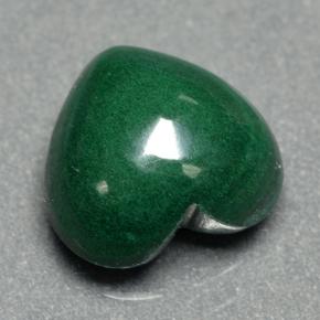 2.84캐럿 천연 여러 가지 빛깔의 녹색 말라카이트, 하트 모양, 8.3×8.1 mm, 불투명체