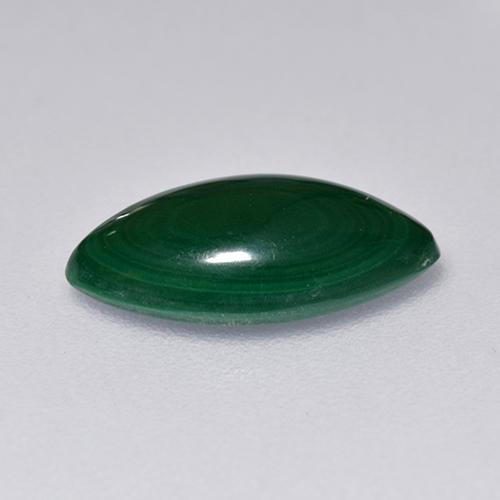 2.05캐럿 천연 미디엄 그린 말라카이트, 마퀴즈, 11.6×6.1 mm, 불투명체
