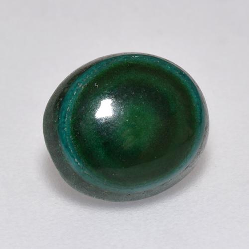 2.18캐럿 천연 그린 말라카이트, 타원형 컷, 8.1×7 mm, 불투명체