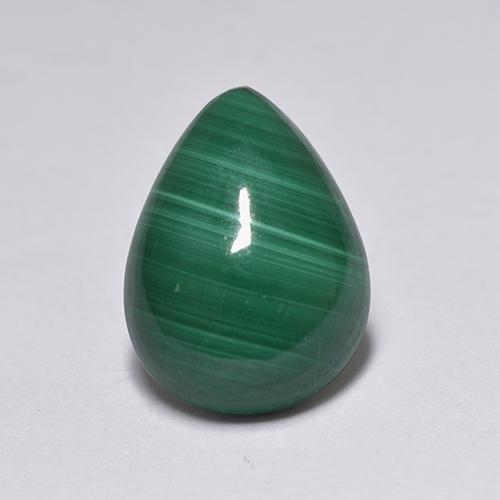 2.51캐럿 천연 여러 가지 빛깔의 녹색 말라카이트, 배 모양, 9.5×6.9 mm, 불투명체