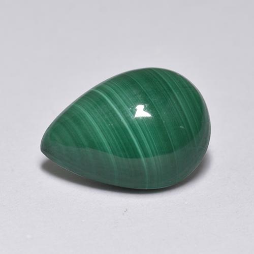 2.51캐럿 천연 여러 가지 빛깔의 녹색 말라카이트, 배 모양, 9.5×6.9 mm, 불투명체