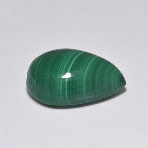 2.51캐럿 천연 여러 가지 빛깔의 녹색 말라카이트, 배 모양, 9.5×6.9 mm, 불투명체