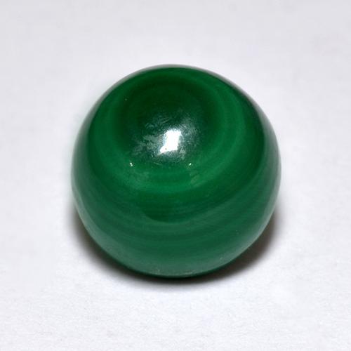 2.28캐럿 천연 미디엄 그린 말라카이트, 라운드 컷, 6.39 mm, 불투명체